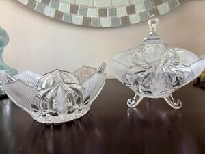 Vintage Crystal Clear Industries Novellette II 24% Lead Crystal Matching Set